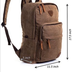brown backpack school bag